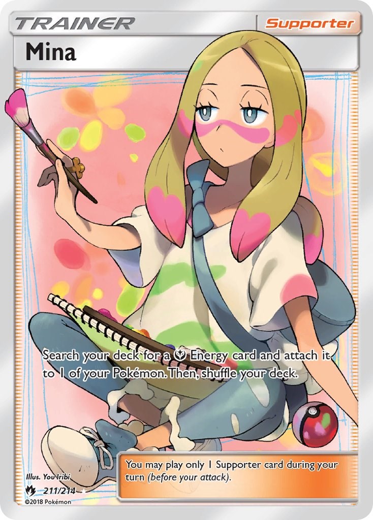 pokemon full art supporter cards Mina (Full Art) [SM8