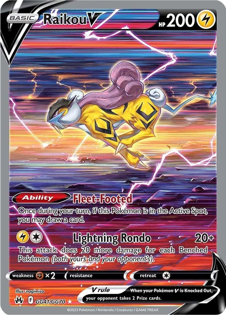 pokemon card gg Raikou V [CRZ:GG