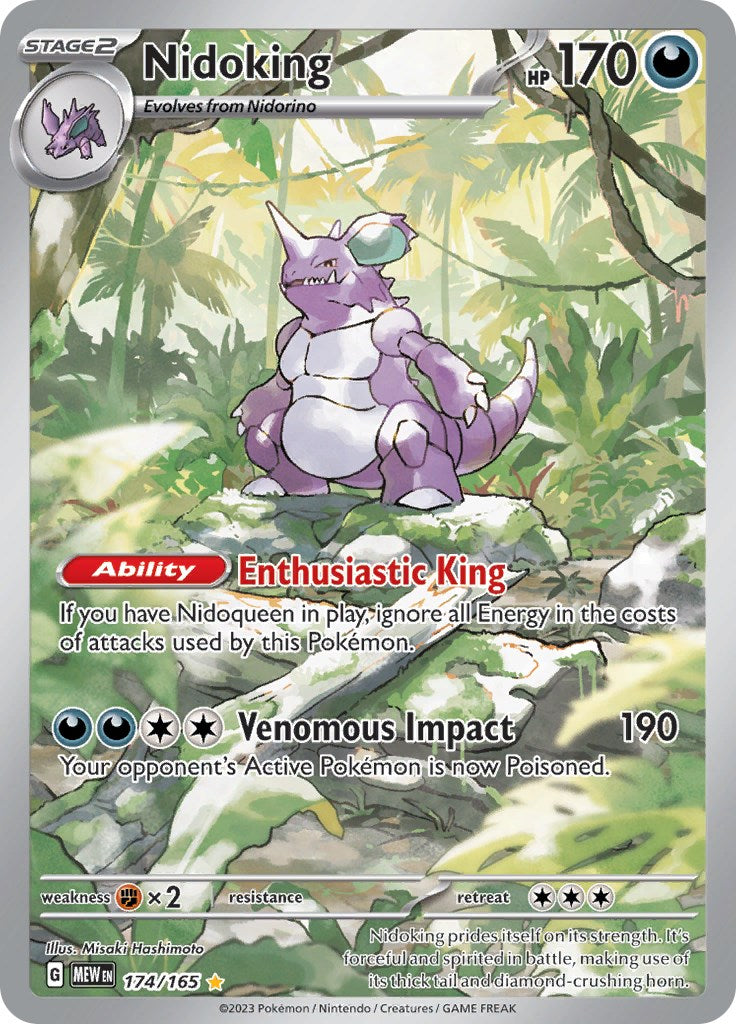 nidoqueen pokemon card price Nidoking - 174/165 [MEW