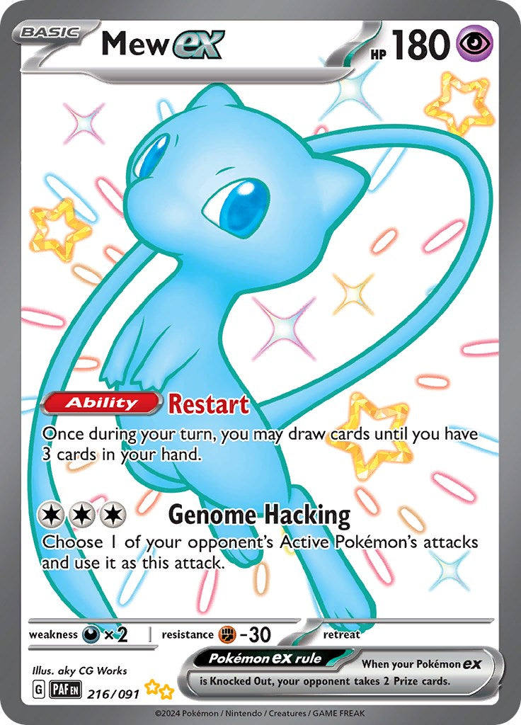 216 091 pokemon card Graded: Mew ex 216/91 Paldean Fates (2024) Shiny Full Art PSA  Double Infinity Gaming Part of the community Pokemon Cards Mew EX #216