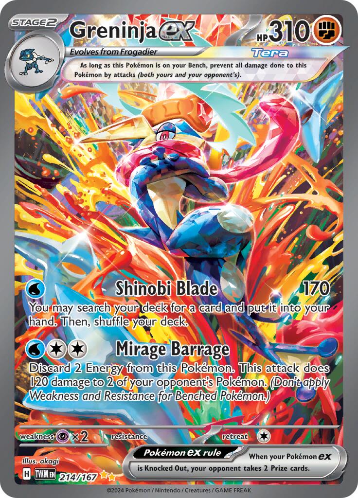 pokemon greninja card pack Greninja ex - 214/167 [TWM