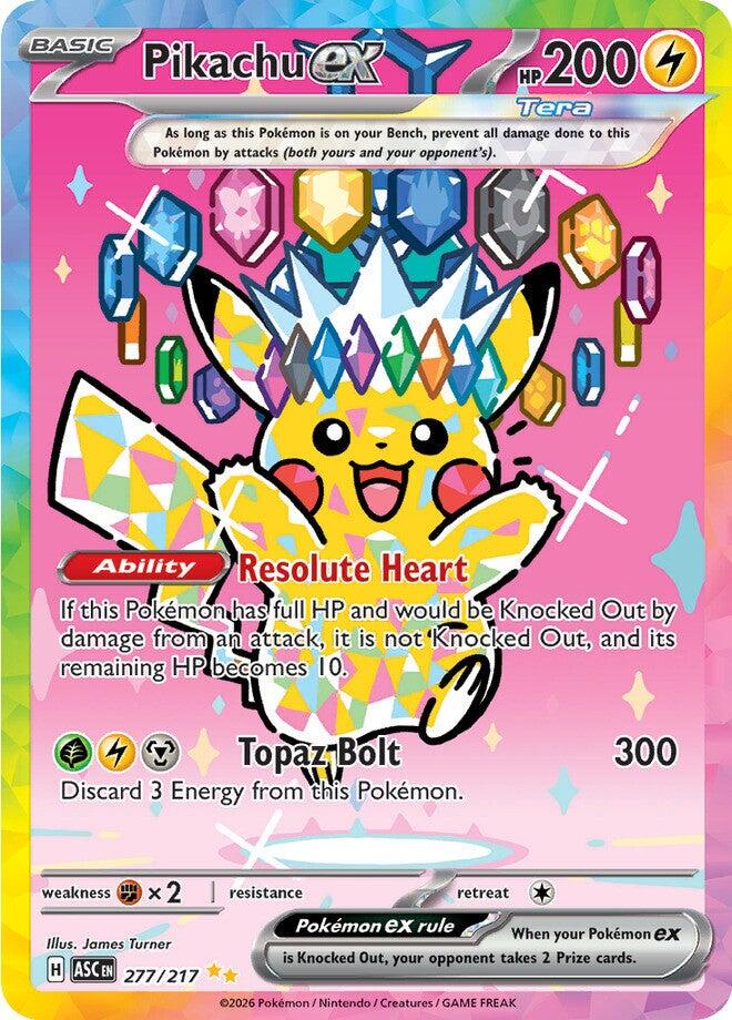 Pikachu ex - 277/217 [ASC - 277/217] – Collector's Destiny