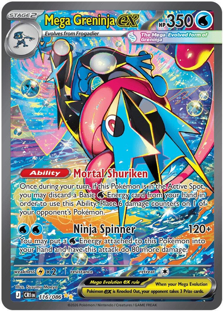 Mega Greninja ex - 116/086 [CRI - 116/086] – Collector's Destiny