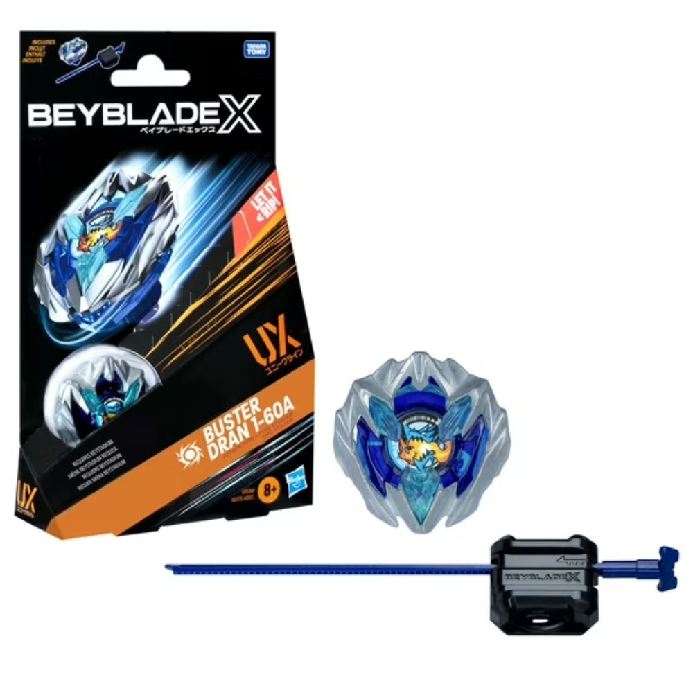 Beyblade X Buster Dran 1-60A UX Starter Pack Set with Attack Type Battling Top & Launcher, Ages 8+
