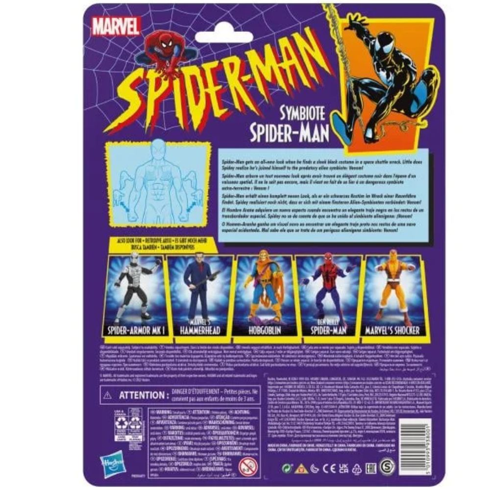 Spider-Man Marvel Legends Retro Collection Symbiote Spider-Man Action Figure
