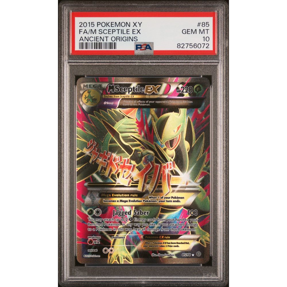 pokemon cards sceptile ex Pokemon TCG PSA 6 M Sceptile EX Full Art 85/98 XY-Ancient Origins
