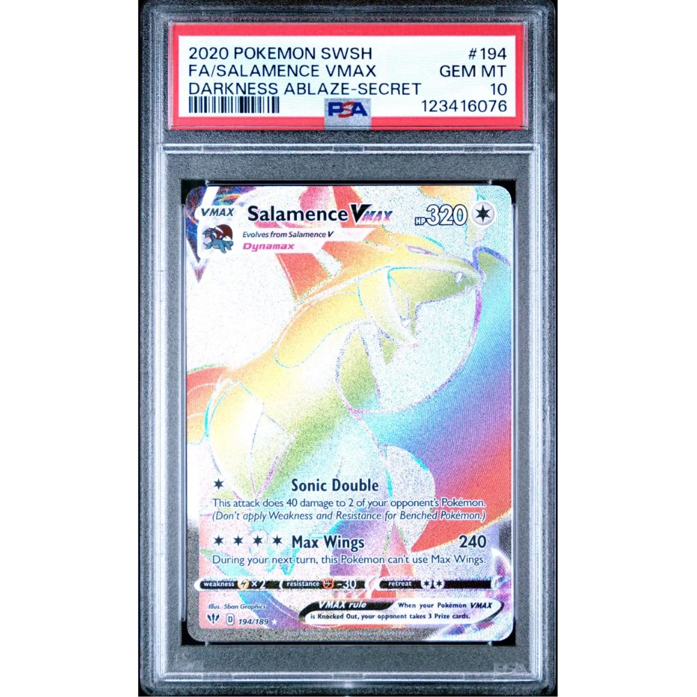 DARKNESS ABLAZE- Salamece VMAX #194 PSA 10