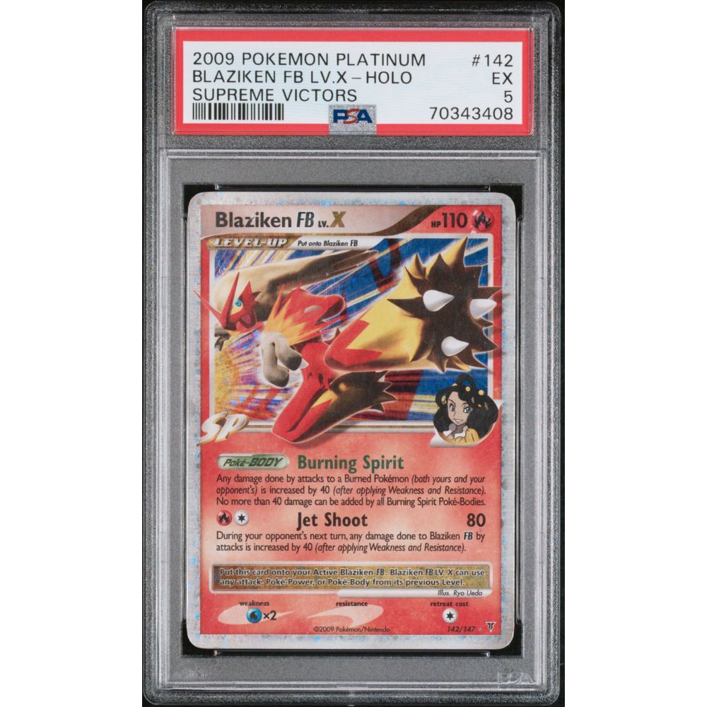 SUPREME VICTORS - Blaziken FB Lv. X #142 PSA 5