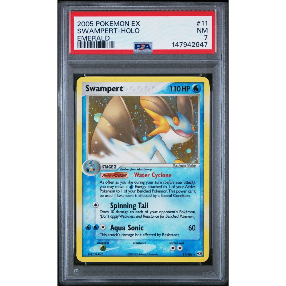 EMERALD - Swampert (Holo) #11 PSA 7