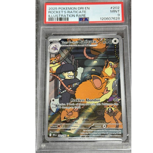 DESTINED RIVALS - Team Rocket's Raticate 202/182 PSA 9