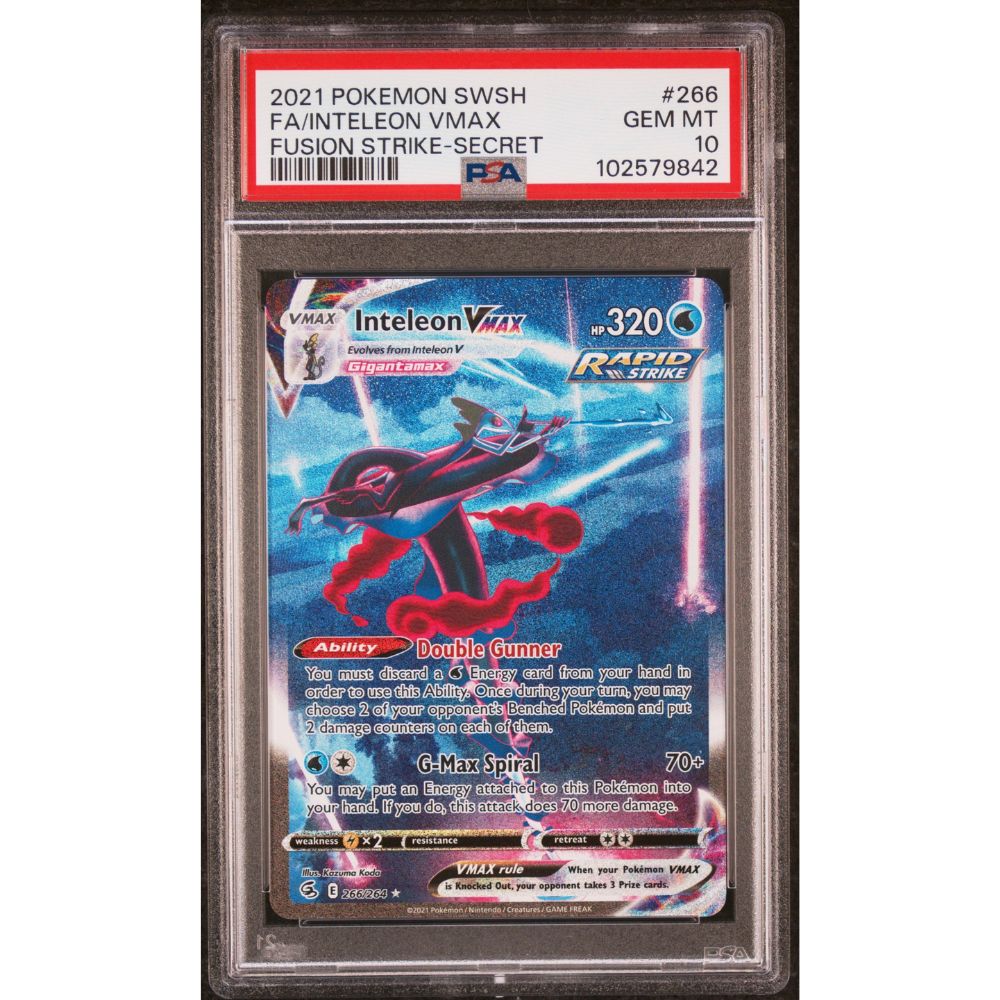 FUSION STRIKE - Inteleon VMAX #266 PSA 10