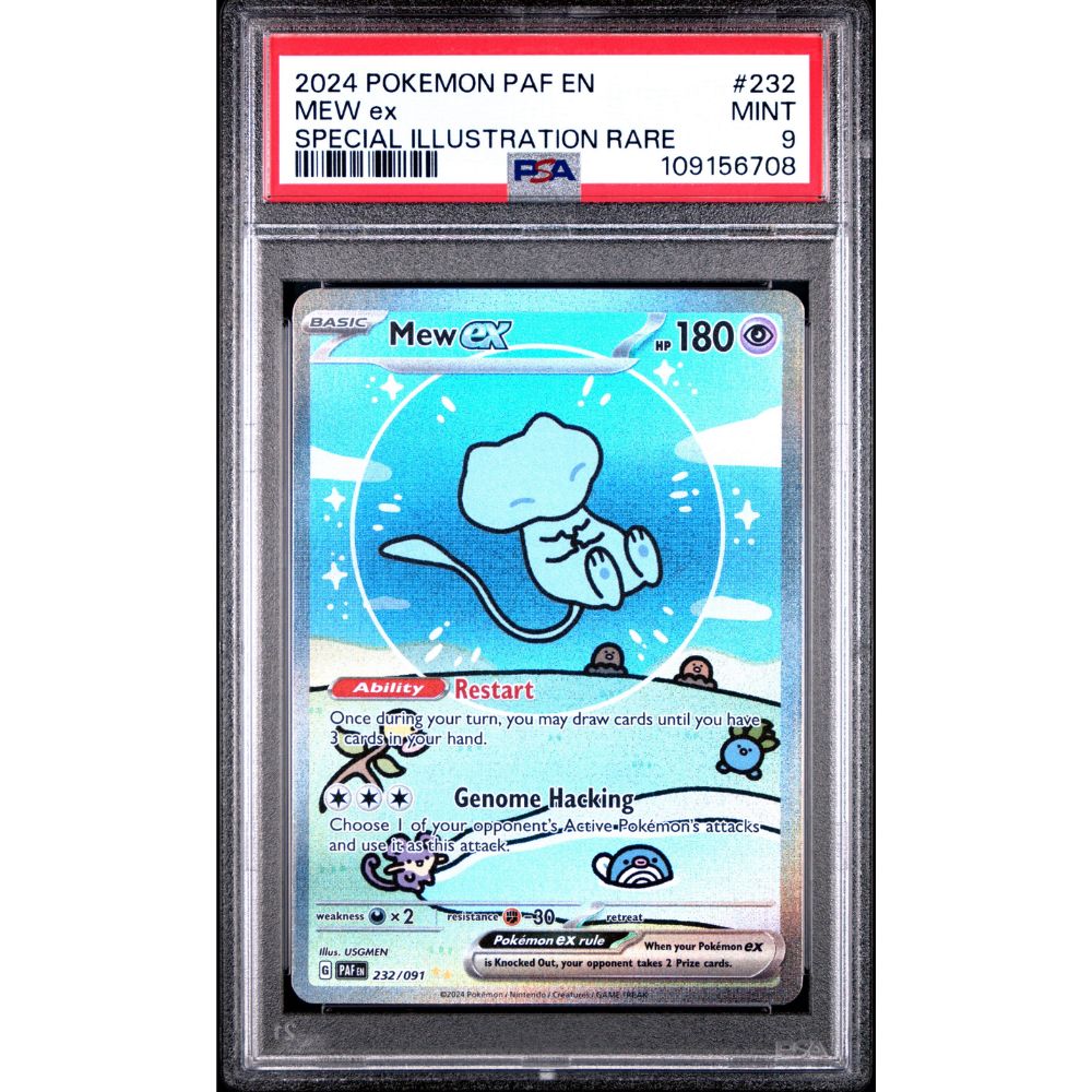 PALDEAN FATES - Mew ex #232 PSA 9