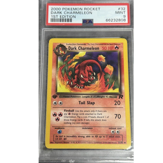 TEAM ROCKET - Dark Charmeleon (1st Edition) 32/82 PSA 9