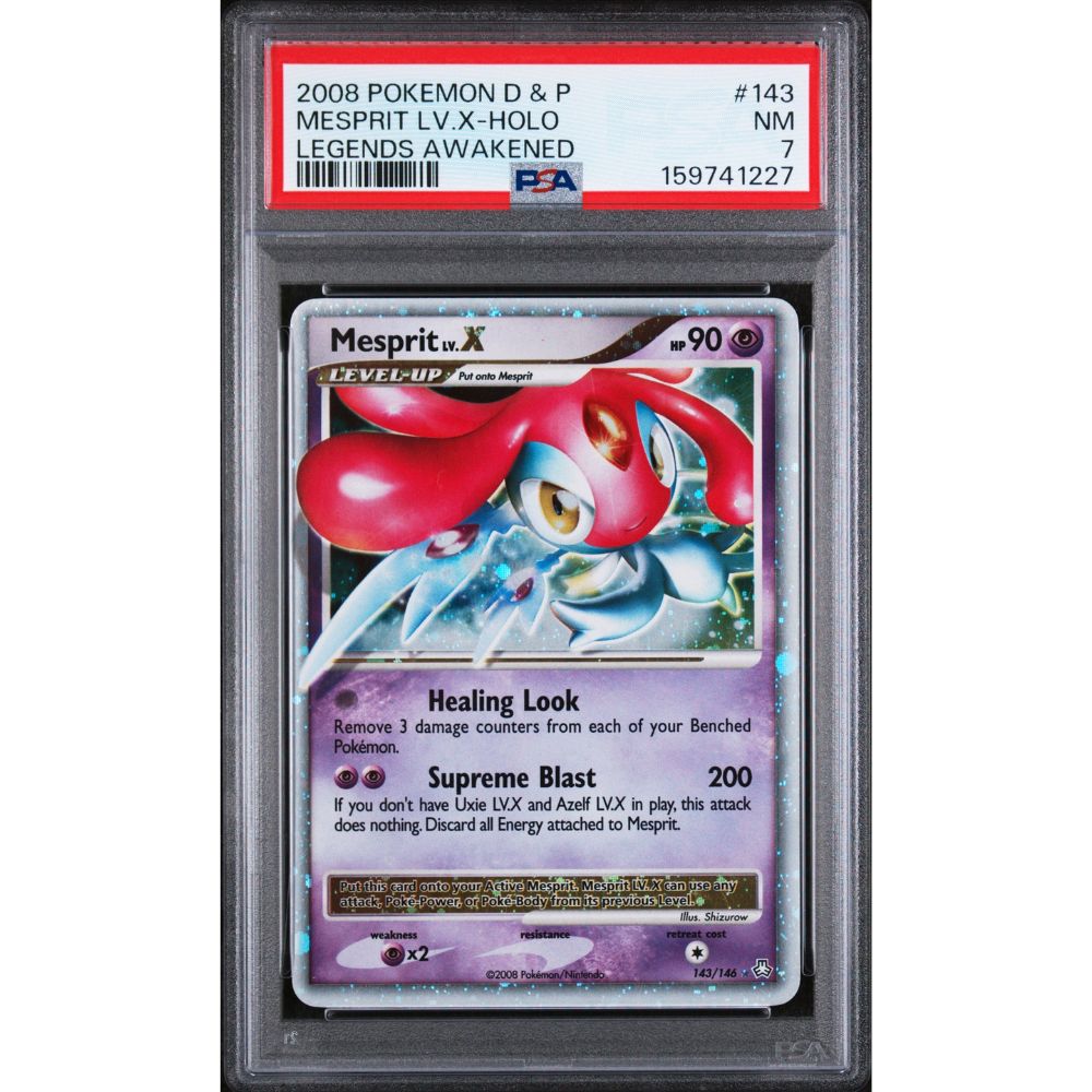 LEGENDS AWAKENED - Mesprit LV. X #143 PSA 7