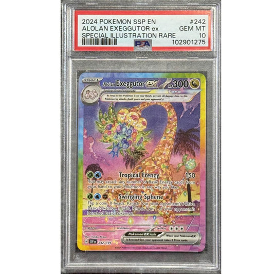 SURGING SPARKS - Alolan Exeggutor ex 242/191 PSA 10