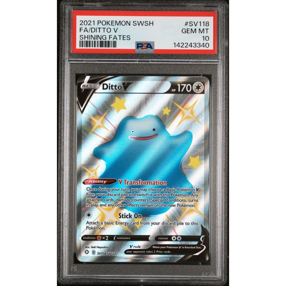 SHINING FATES - Ditto V #SV118 PSA 10