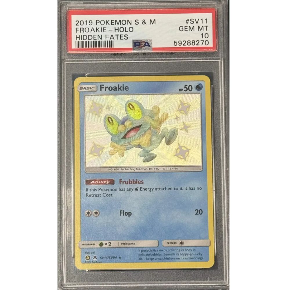 HIDDEN FATES- Froakie #SV11 PSA 10