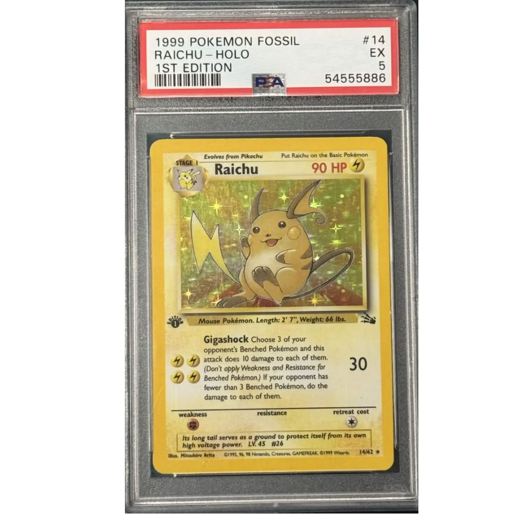 FOSSIL - Raichu #14 PSA 5