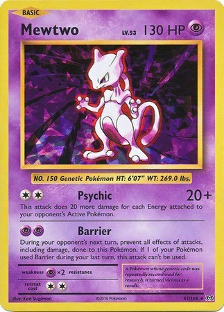 Mewtwo - 51/108 (Cracked Ice Holo)