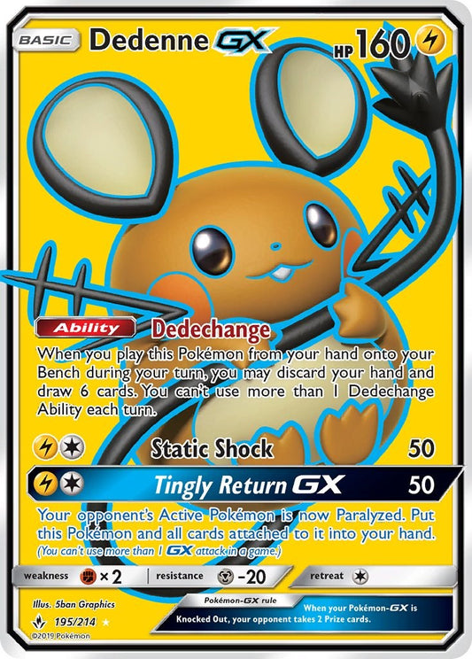 Dedenne GX (Full Art) [SM10 - 195/214]