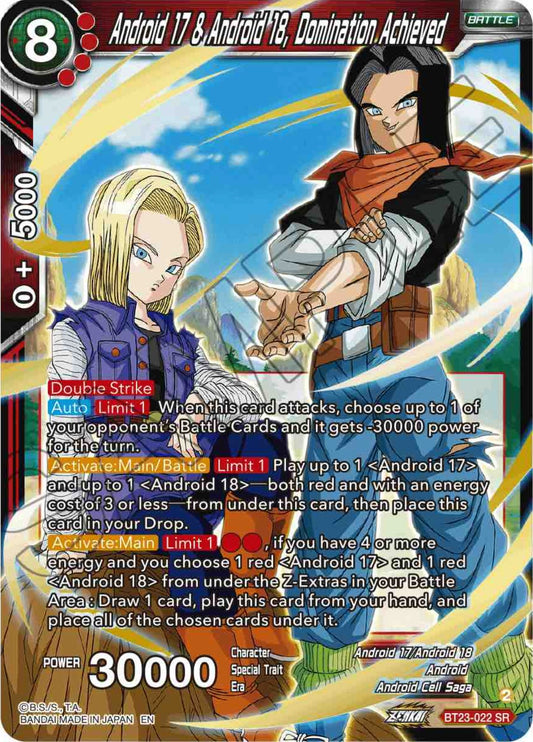Android 17 & Android 18, Domination Achieved [BT23 - BT23-022]