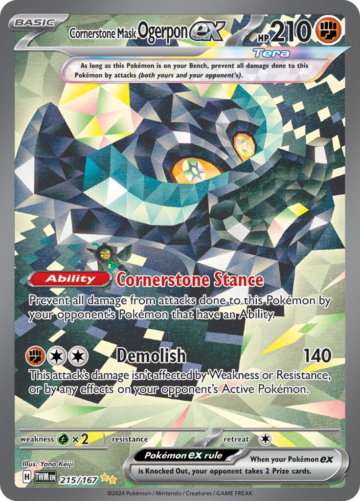 Cornerstone Mask Ogerpon ex - 215/167 [TWM - 215/167]
