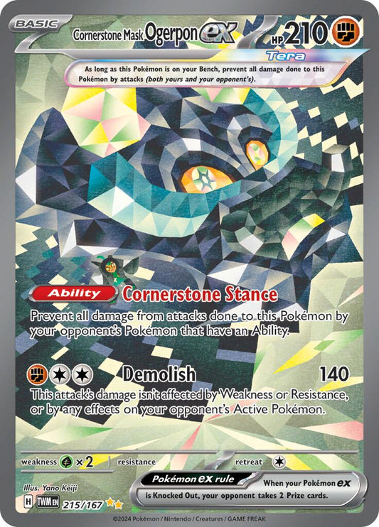 Cornerstone Mask Ogerpon ex - 215/167 [TWM - 215/167]