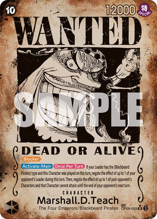 Marshall.D.Teach (093) (Wanted Poster) [OP09 - OP09-093]