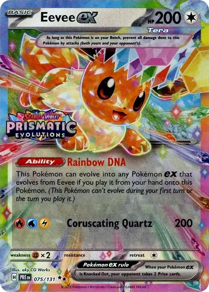 Eevee ex - 075/131 (Prismatic Evolutions Stamp) [MCAP - 075/131]
