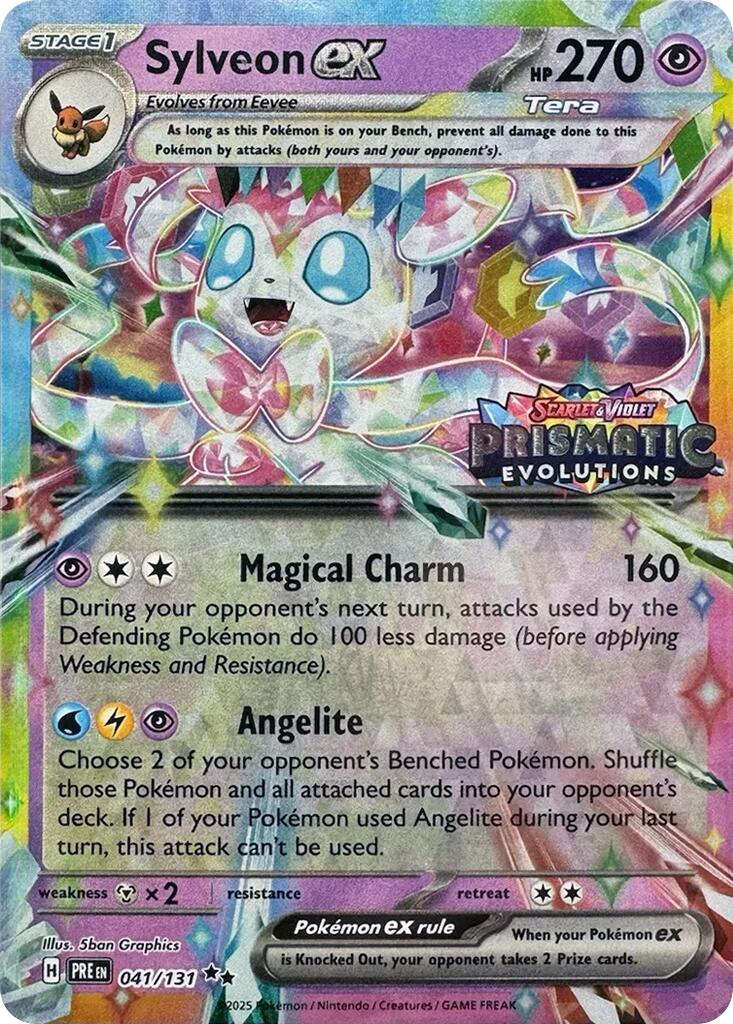Sylveon ex - 041/131 (Prismatic Evolutions Stamp)