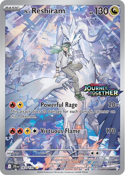 N's Reshiram - 167/159 (Journey Together Stamped) [JTG - 167/159]