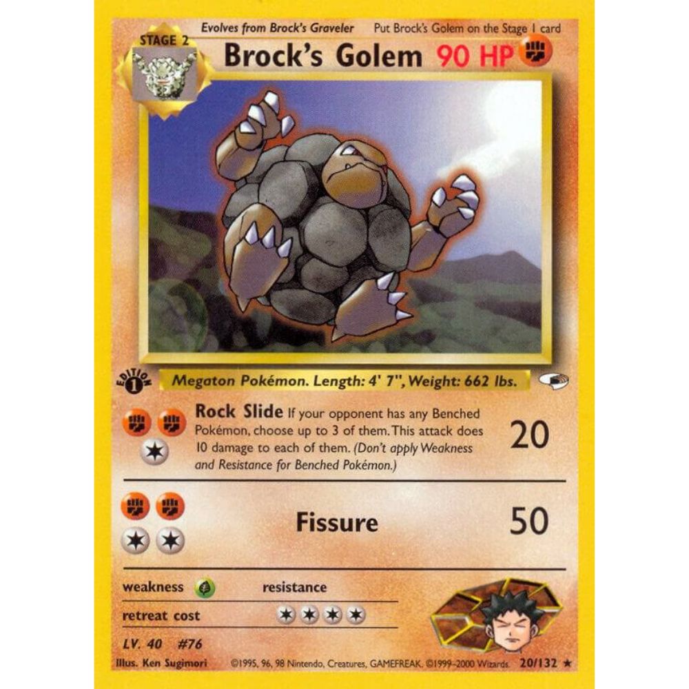 Brock's Golem 020/132 (G1) 1st Edition