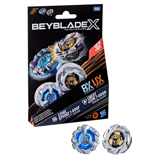 Beyblade X Cowl Sphinx 1-80GF & Crest Leon 7-60GN Dual Pack Set