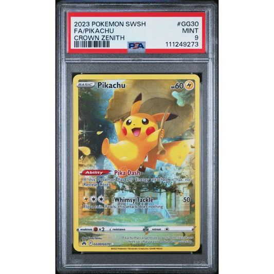 CROWN ZENITH- Pikachu #GG30 PSA 9