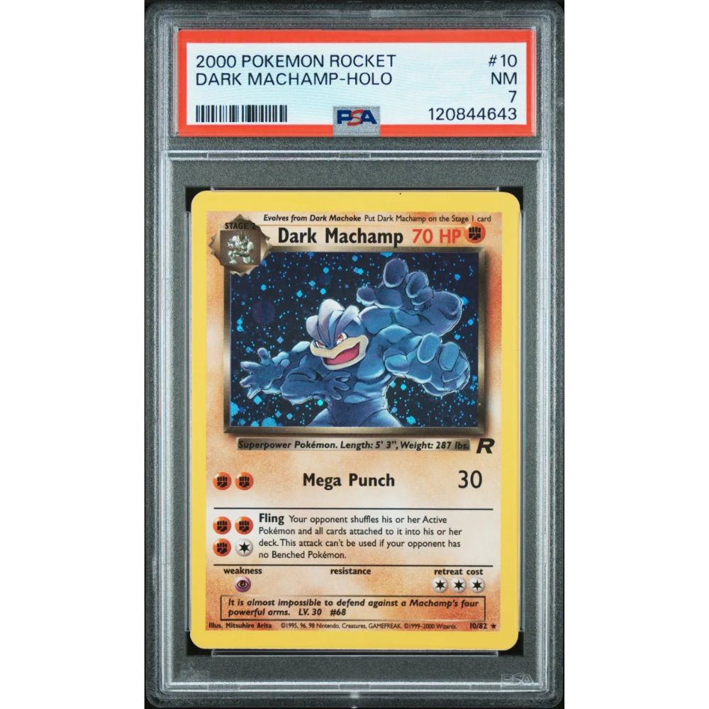 ROCKET- Dark Machamp #10 PSA 7