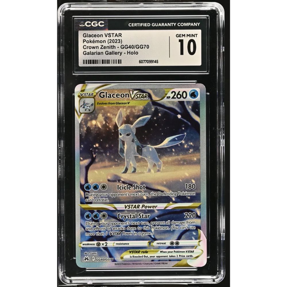 CROWN ZENITH- Glaceon Vstar #GG40 CGC 10
