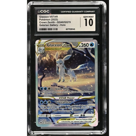 CROWN ZENITH- Glaceon Vstar #GG40 CGC 10