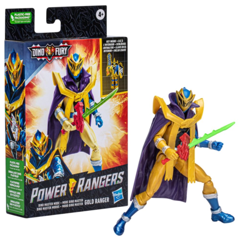 Power Rangers Dino Fury Gold Ranger Dino Master Mode – Collector's Destiny