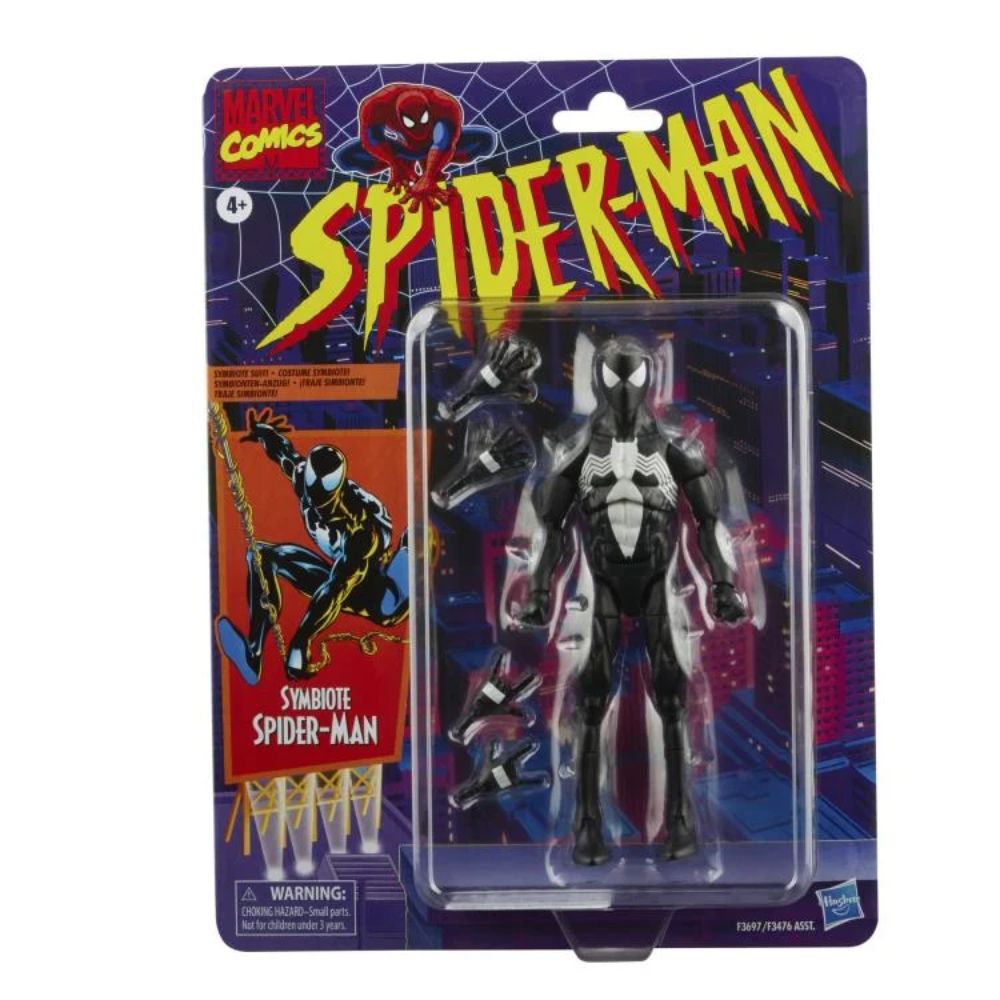 Spider-Man Marvel Legends Retro Collection Symbiote Spider-Man Action Figure