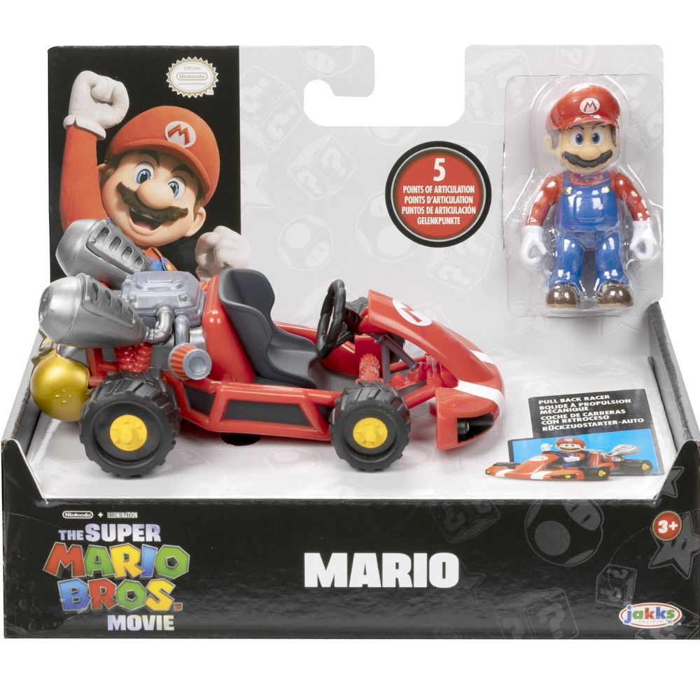 Mario Figure with Pull Back Racer