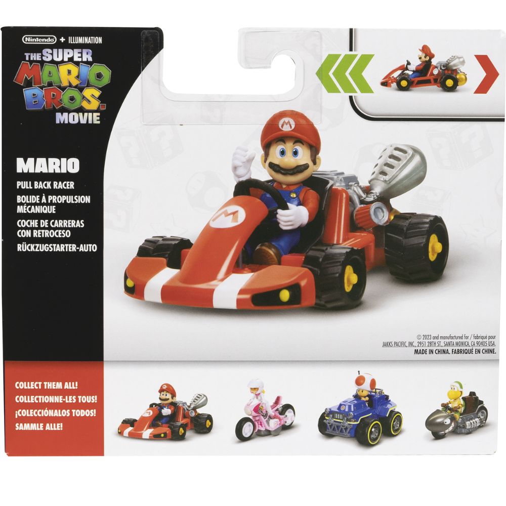 Mario Figure with Pull Back Racer