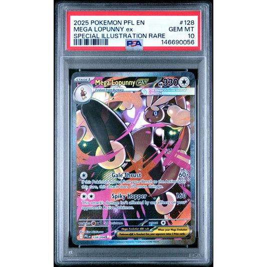 PHANTASMAL FLAMES - Mega Lopunny ex #128 PSA 10