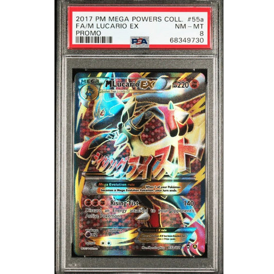 XY PROMOS- M Lucario EX #55a PSA 8