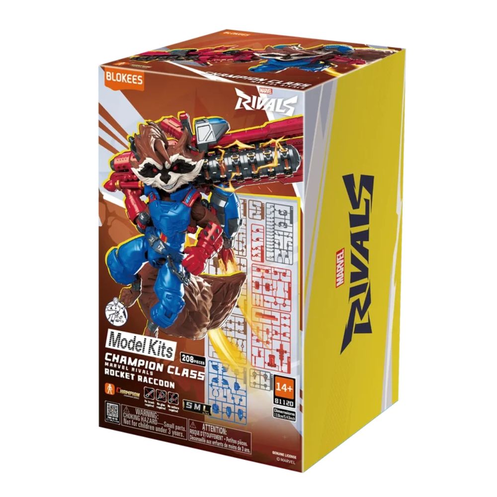 Marvel Rivals Champion Class 08 Rocket Raccoon Model Kits | Blokees