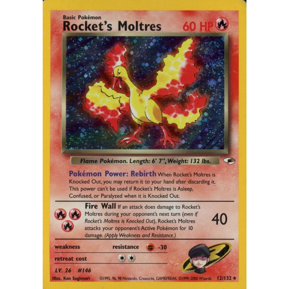 Rocket's Moltres 12/132 (Gym Heroes)