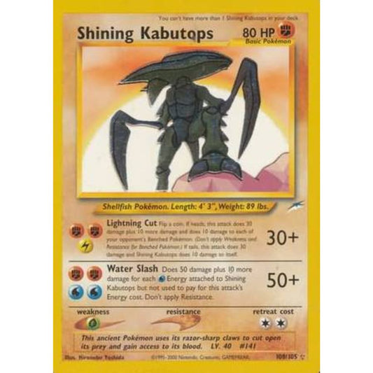 Shining Kabutops 108/105 (N4) Unlimited