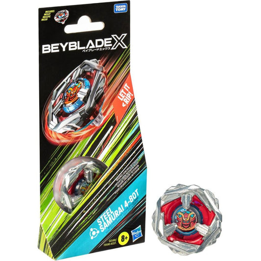 Beyblade X Steel Samurai 4-80T Booster Pack Set with Balance Type top, Ages 8+