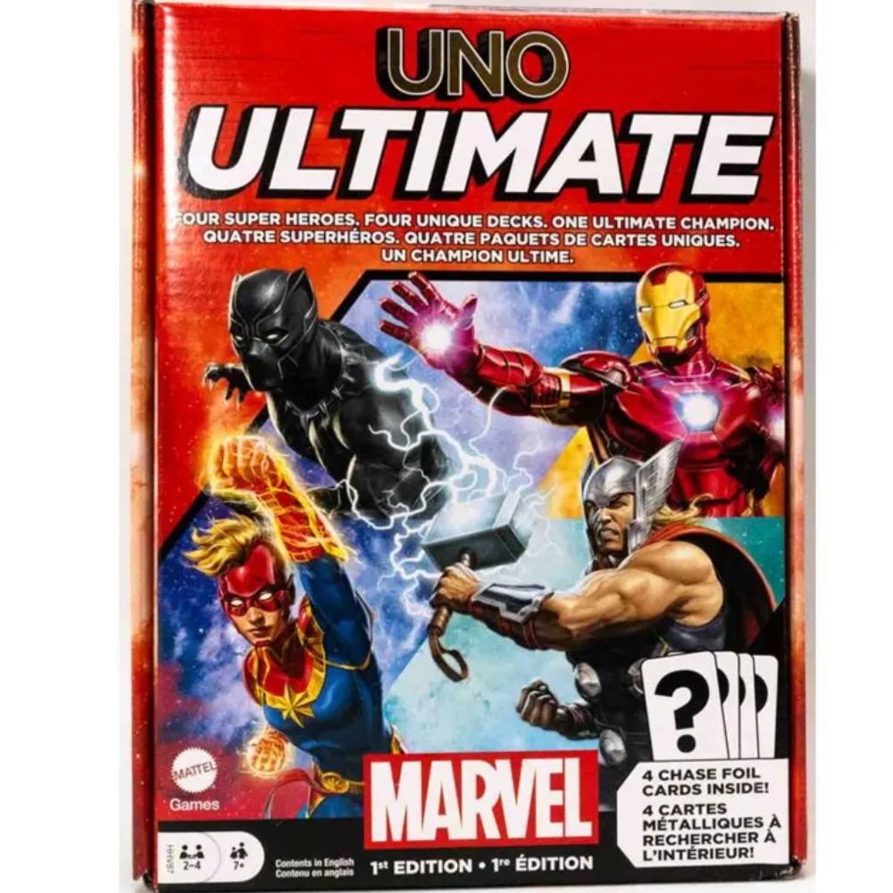 UNO Ultimate Marvel Card Game 2022 4 Chase Foil Cards 1st Edition