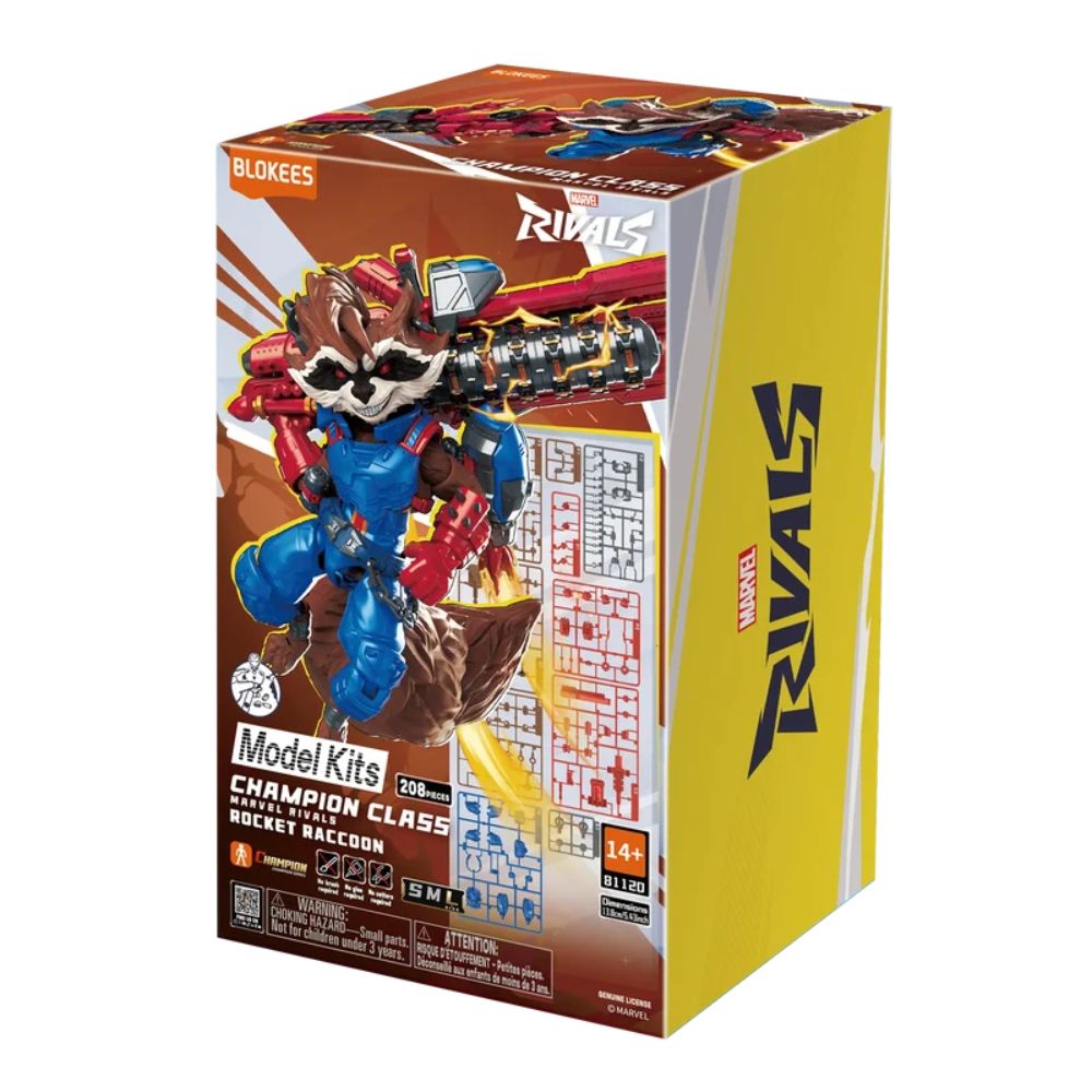 Marvel Rivals Champion Class 08 Rocket Raccoon Model Kits | Blokees
