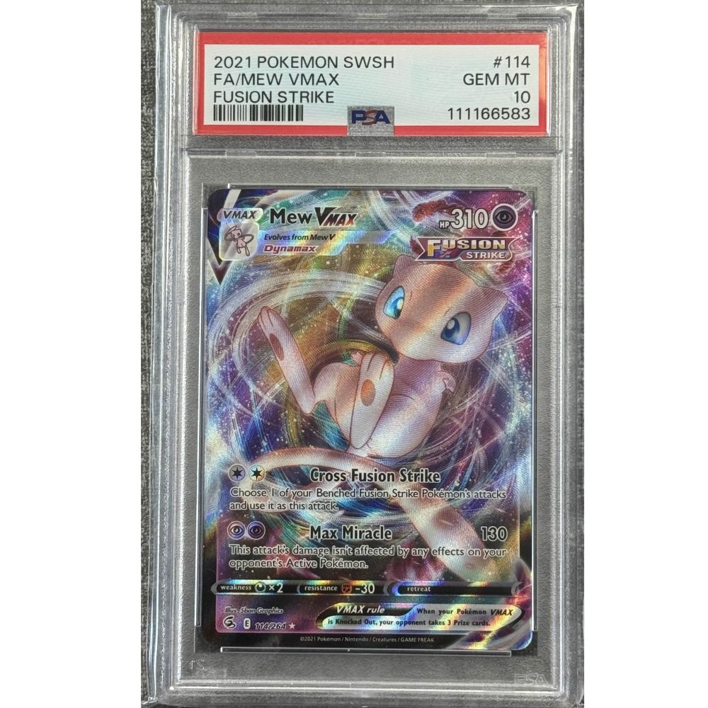 FUSION STRIKE - Mew VMAX 114/264 PSA 10